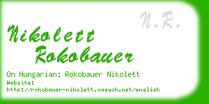 nikolett rokobauer business card